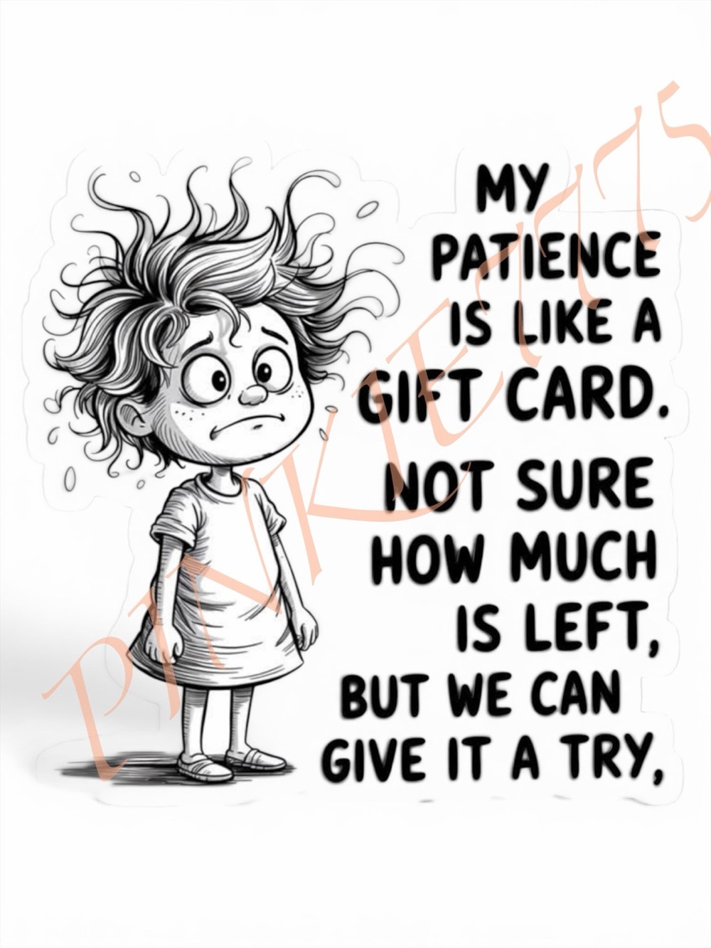My patience is like a gift card kitchen towel Handcrafted by Pinkie